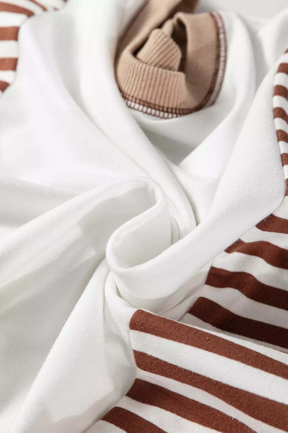 Stripe Colorblock Patchwork Contrast Stitching Sweatshirt OutfitFlow