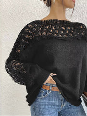Crochet Long Sleeve Sweater OutfitFlow