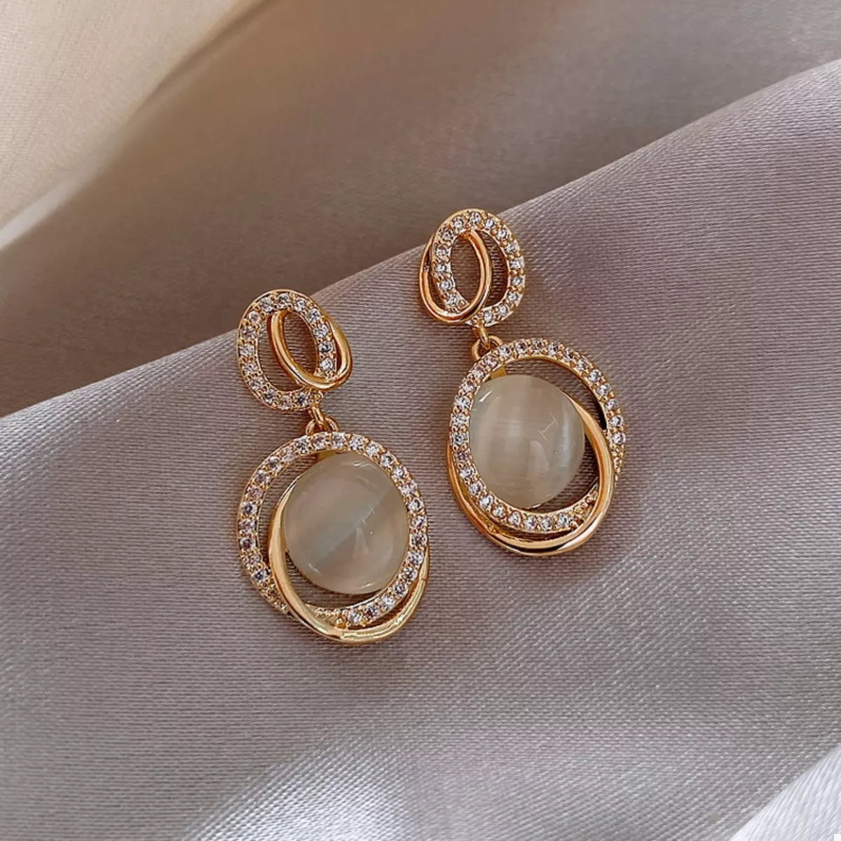 18K Gold-Plated Dangle Earrings Style B One Size OutfitFlow
