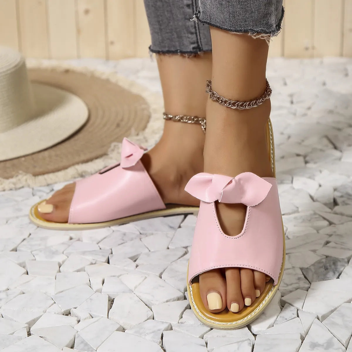 Casual Open Toe Cutout Detail Sandals OutfitFlow