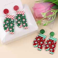 Christmas Holiday Santa Dangle Earrings OutfitFlow