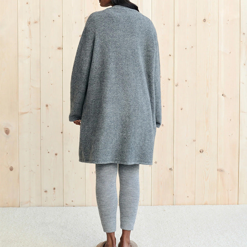 Outfit Flow - Open Front Long Sleeve Cardigan with Pockets