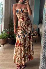 Smocked Printed Tube Dress OutfitFlow
