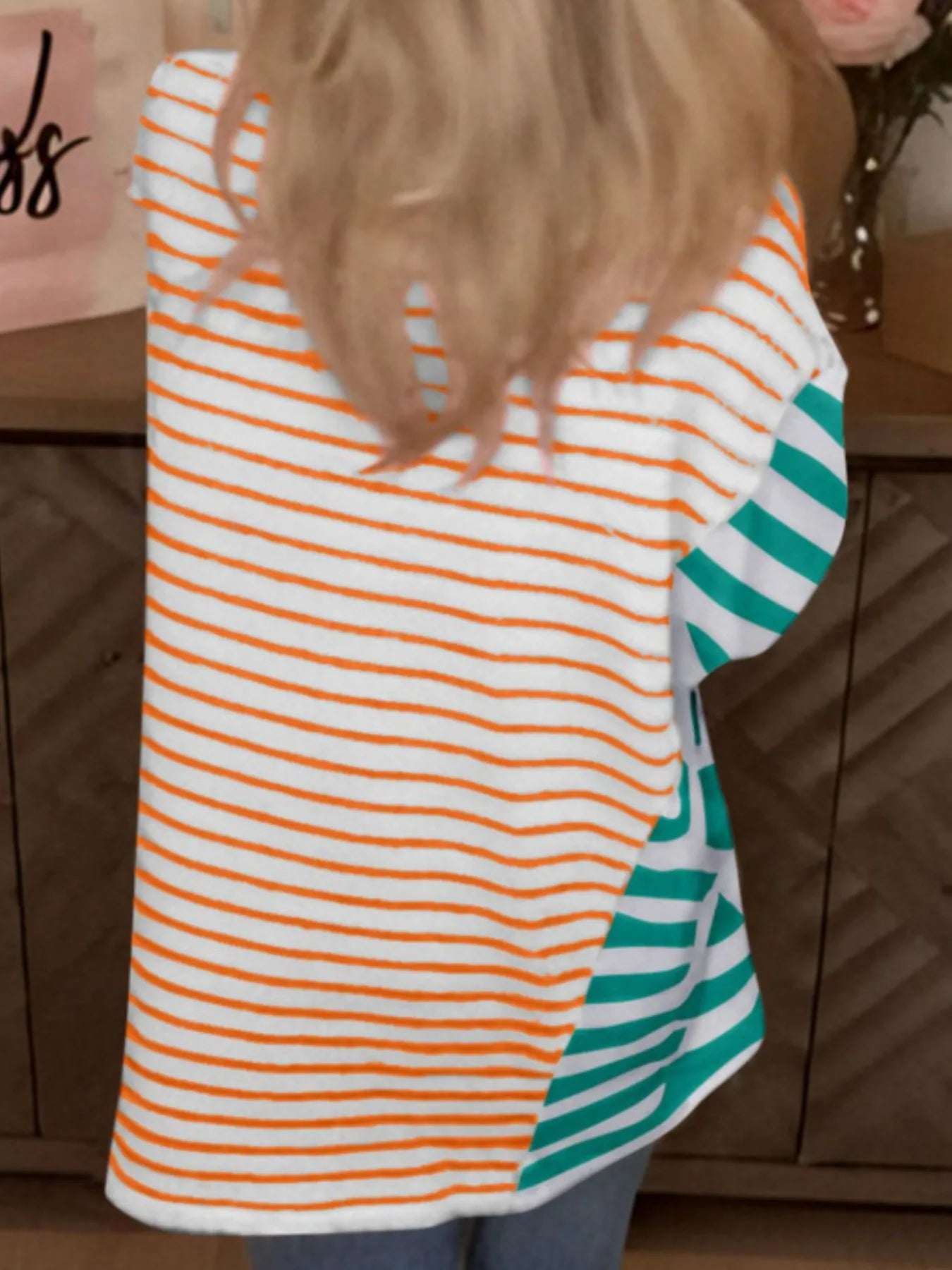 Colorful Striped Oversized T-Shirt OutfitFlow