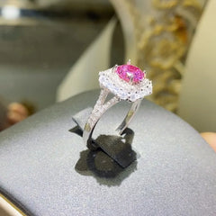1 Carat Moissanite Zircon 925 Sterling Silver Ring OutfitFlow