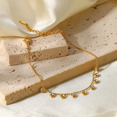 Zircon 18K Gold-Plated Stainless Steel Bracelet OutfitFlow