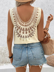 Honey Cutout V-Neck Tank