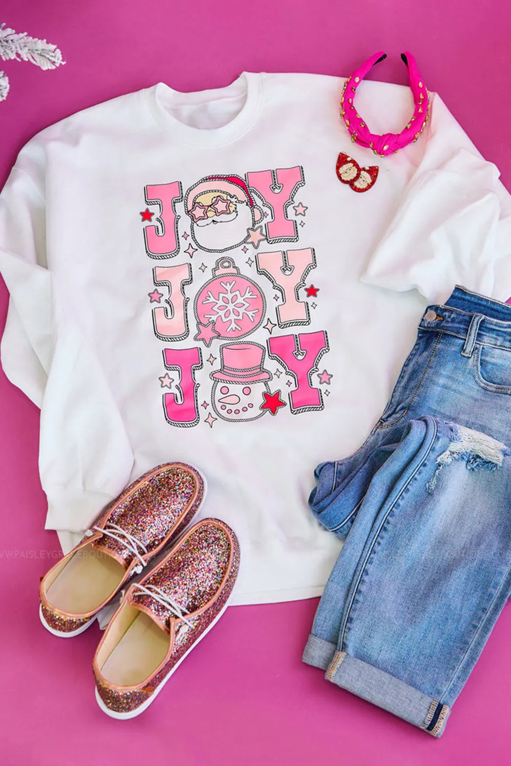 Outfit Flow - JOY Round Neck Long Sleeve Sweatshirt