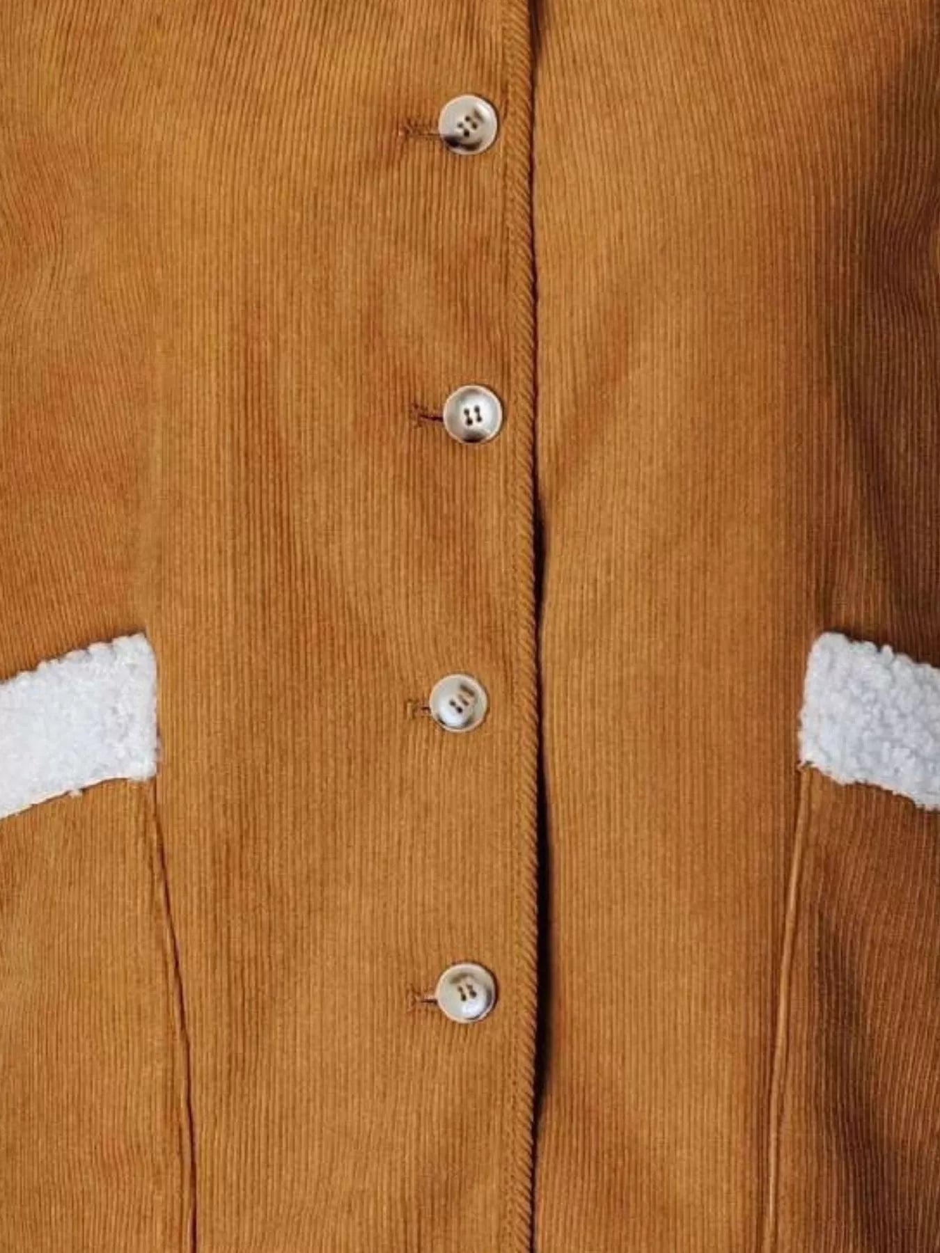 Button Up Sherpa Vest Coat Trendsi