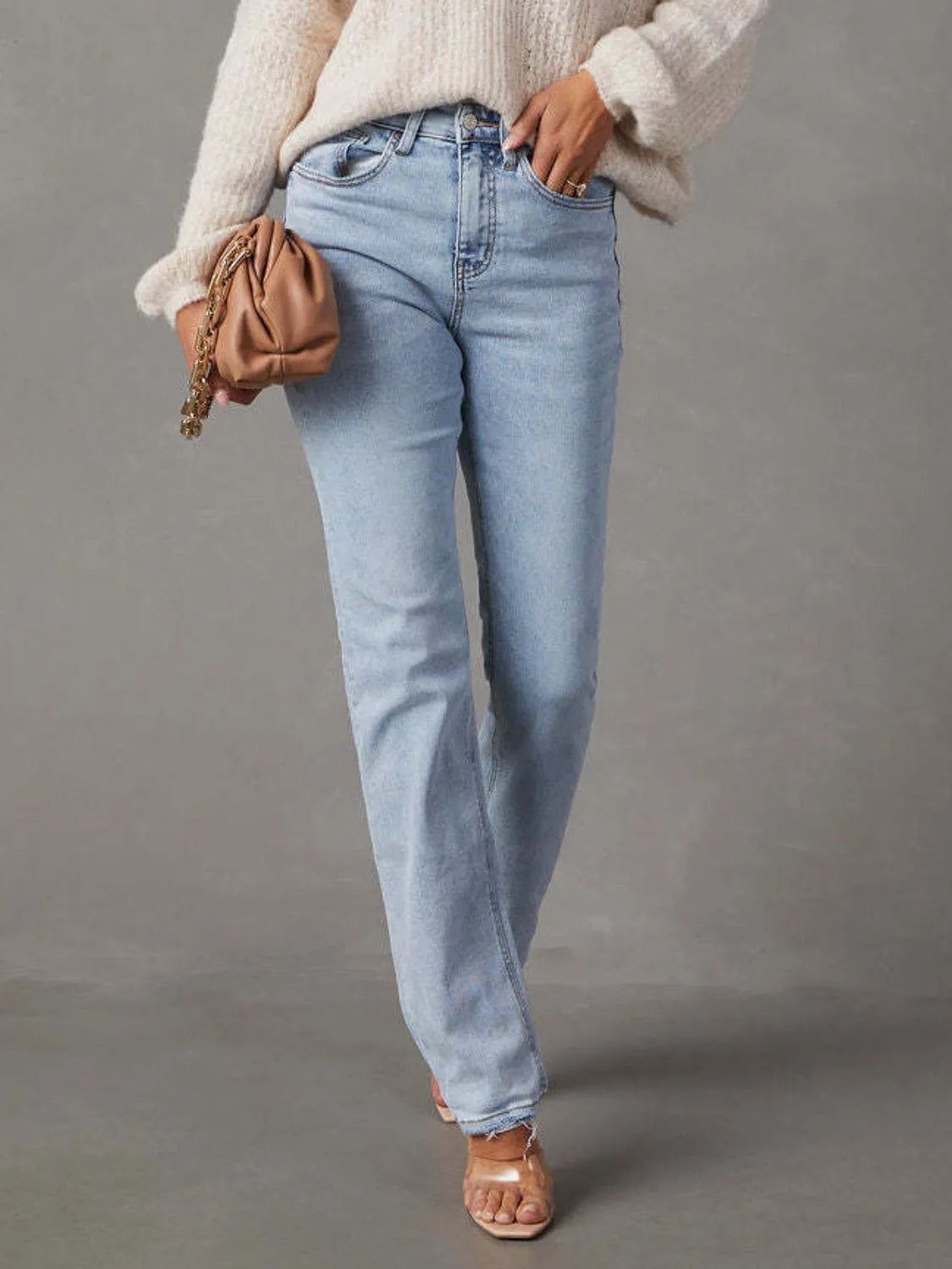 High Rise Jeans with Pockets OutfitFlow