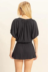 HYFVE Drawstring Hem Short Sleeve Top and Skort Set OutfitFlow