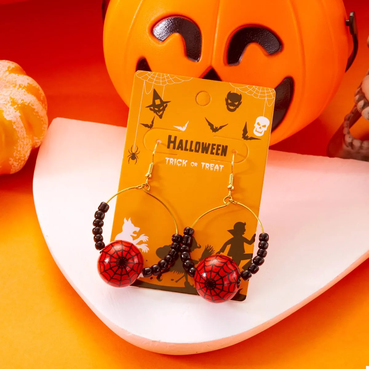 18K Gold-Plated Halloween Bead Earrings OutfitFlow