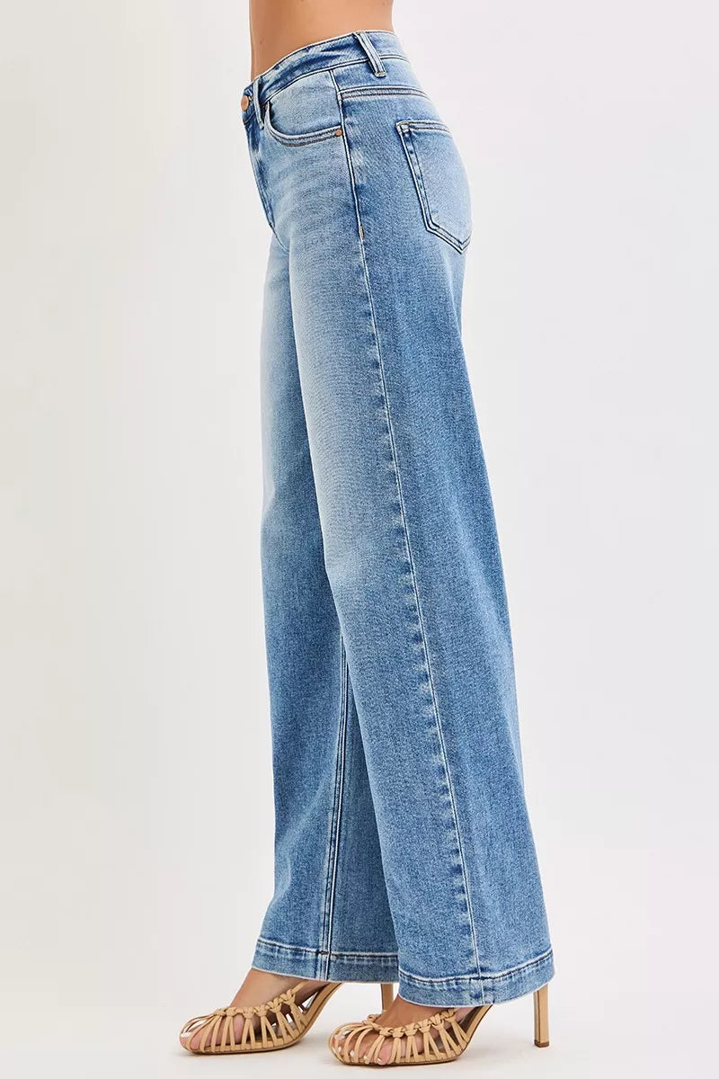 RISEN High Rise Wide Baggy Jeans OutfitFlow