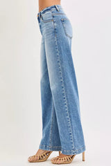 RISEN High Rise Wide Baggy Jeans OutfitFlow