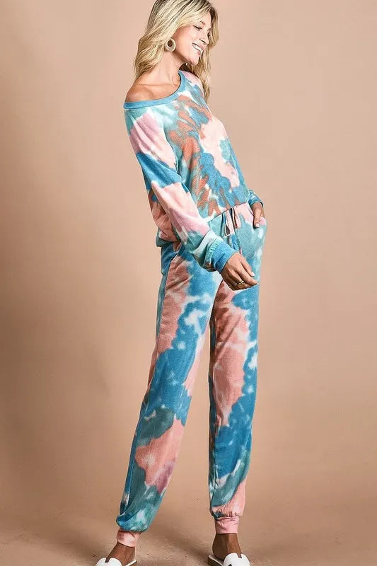 BiBi Tie Dye French Terry Jogger Pants OutfitFlow
