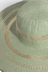 Fame Metallic Accent Trim Floppy Sun Hat OutfitFlow