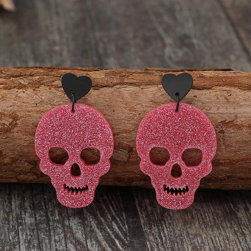 Acrylic Skeleton & Heart Earrings OutfitFlow