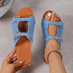 Open Toe Flats Sandals OutfitFlow