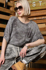 POL Zebra Print Round Neck Half Sleeve T-Shirt OutfitFlow