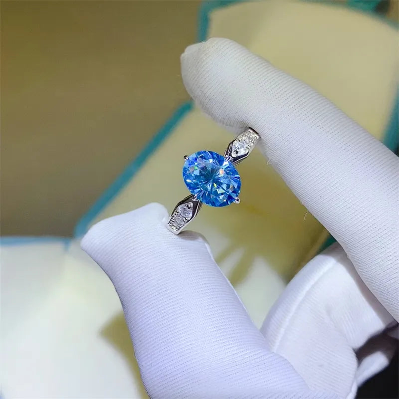 2 Carat Moissanite 925 Sterling Silver Ring OutfitFlow