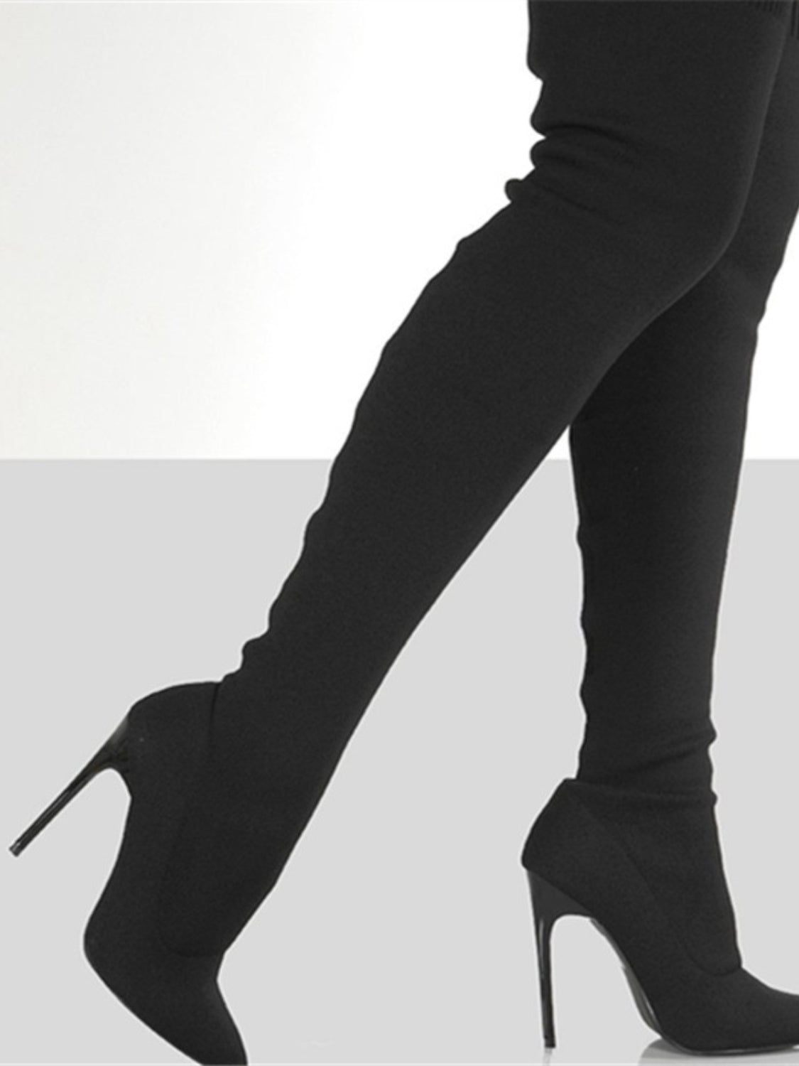 Outfit Flow - Point Toe Over Knee Stiletto Boots