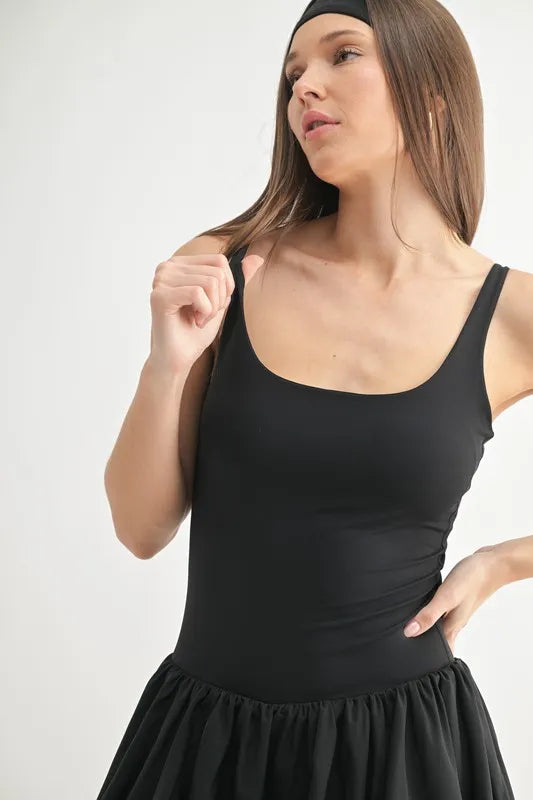 MONO B Bubble Active Mini Dress OutfitFlow