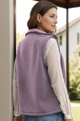 Zip Up Vest Coat with Pockets Trendsi