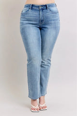 Judy Blue Plus Size High Waist Dad Jeans Medium OutfitFlow