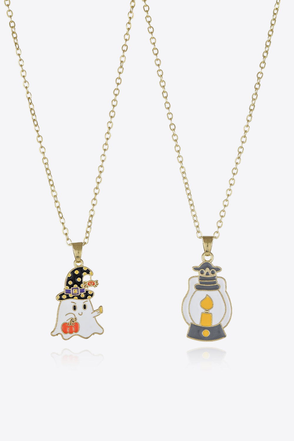 Two-Piece Halloween Theme Necklace Set Style F One Size OutfitFlow