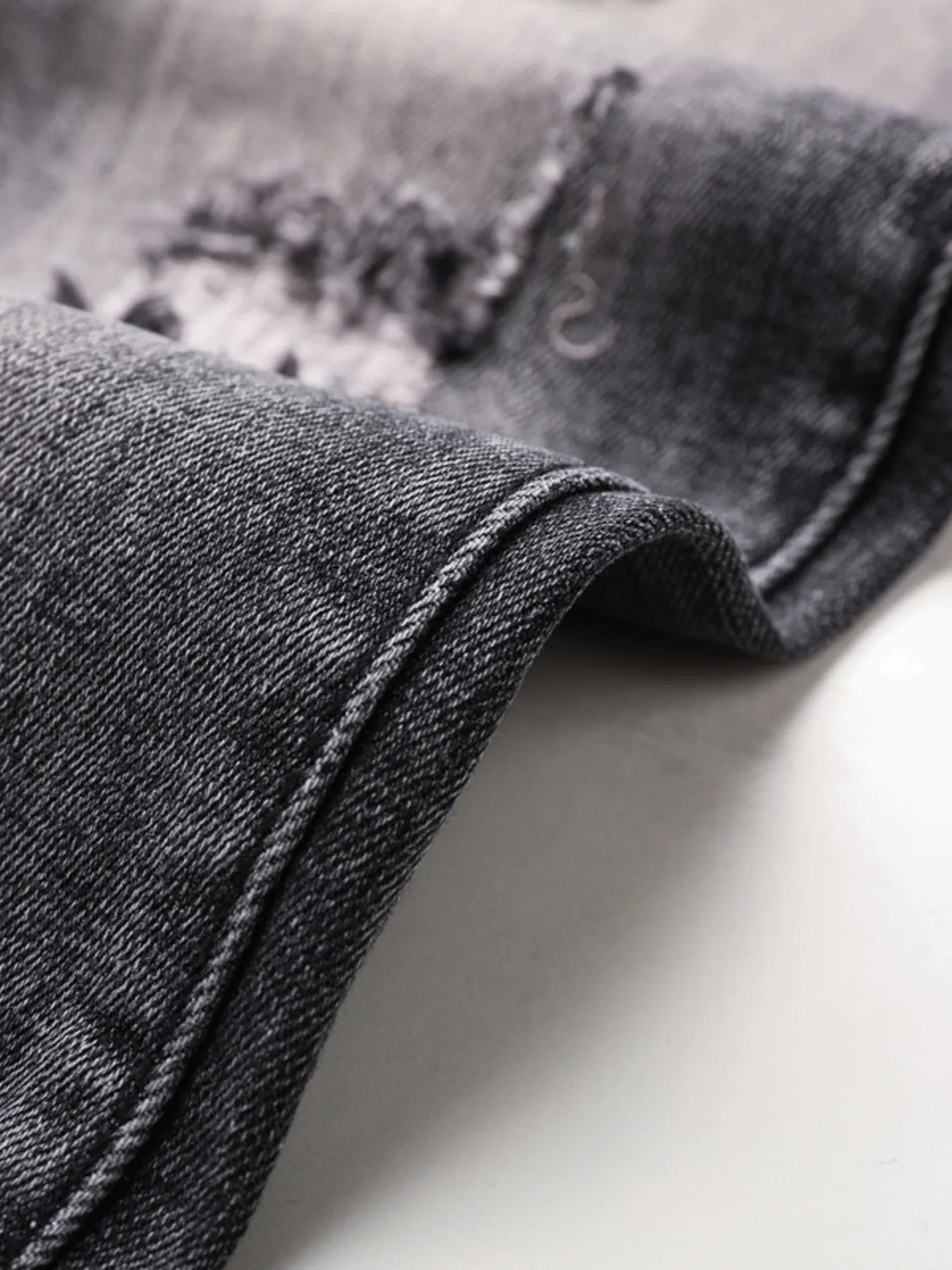 Men's Distressed Slim Fit Ripped Jeans OutfitFlow