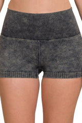 Zenana Washed Seamless High Waisted Shorts OutfitFlow