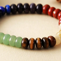 Contrast Natural Stone Bead Bracelet OutfitFlow