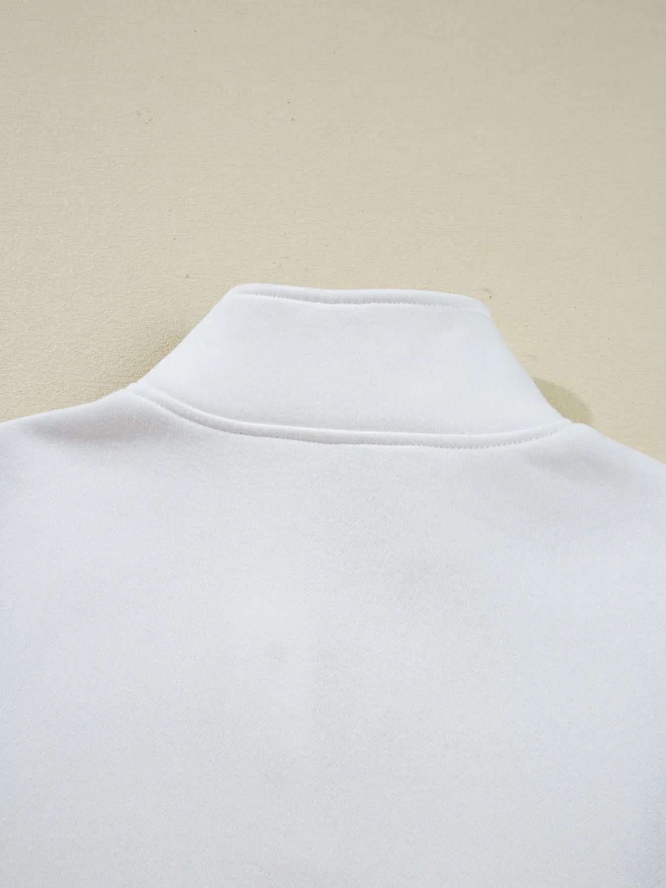 Colorblock Patchwork Half Button Baggy Sweatshirt OutfitFlow