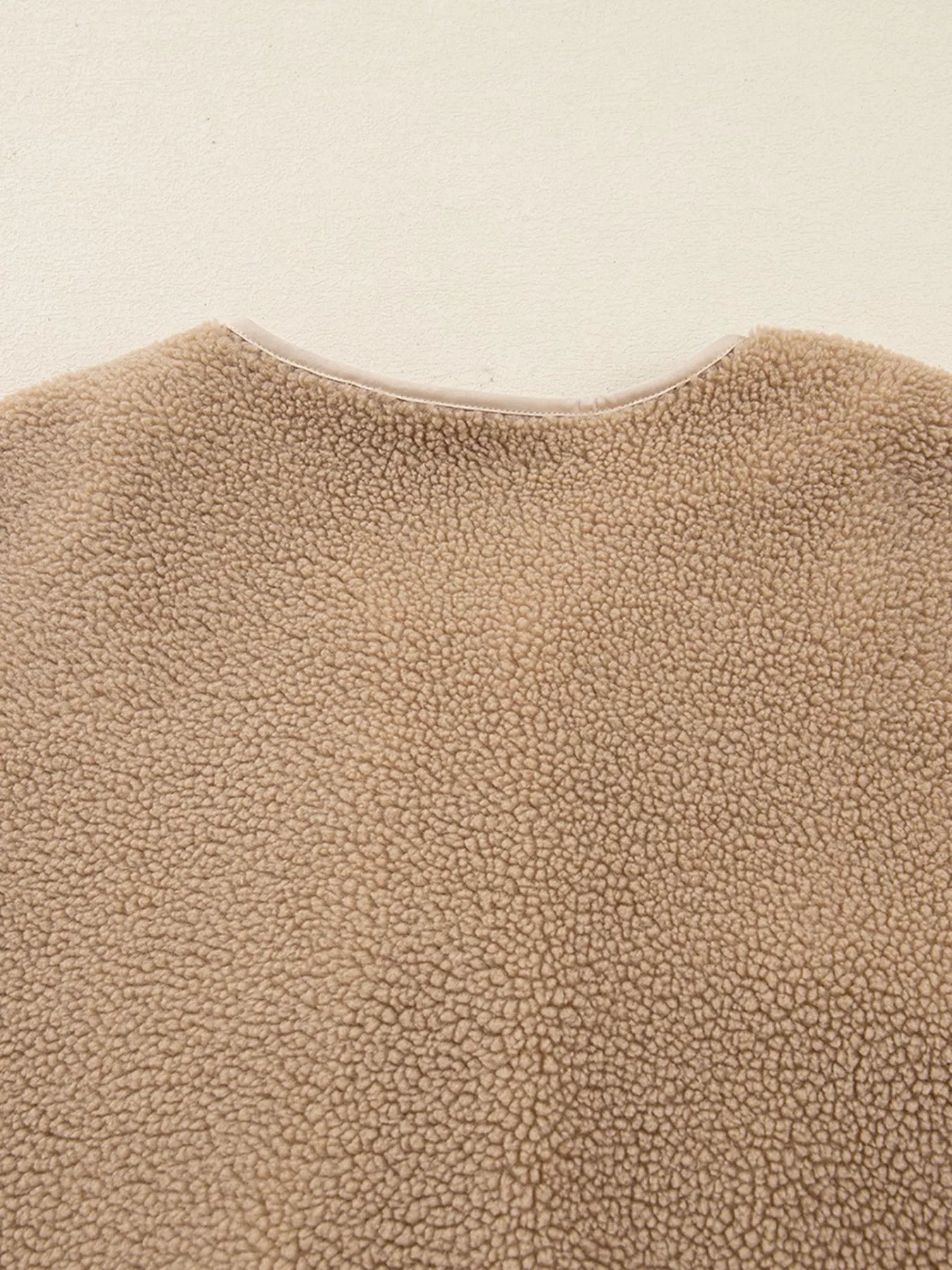 Casual Leopard Print Accent Plush Jacket with Pockets OutfitFlow