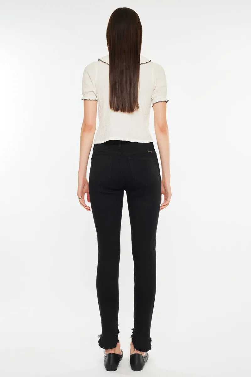 Kancan High Rise Black Ankle Skinny Jeans OutfitFlow