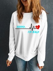 Outfit Flow - Graphic Round Neck Long Sleeve Sweatshirt