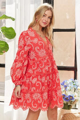 ADORA Puff Sleeve Floral Dress OutfitFlow