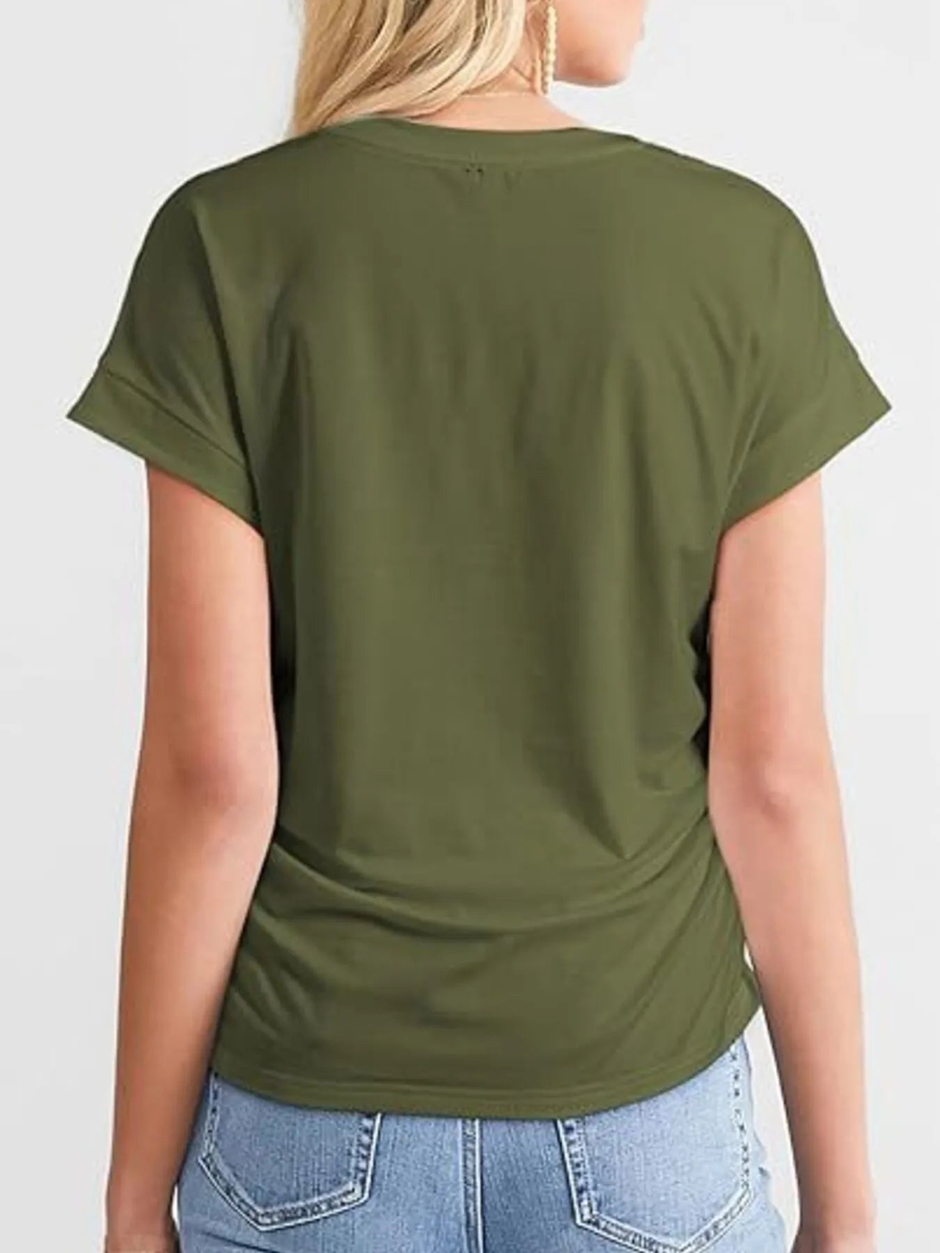 Round Neck Short Sleeve T-Shirt OutfitFlow