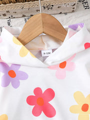 Children's Flower Long Sleeve Hoodie OutfitFlow