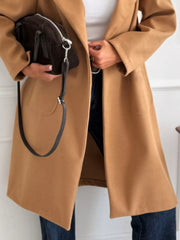 Long-Sleeve Single-Breasted Trench Coat Trendsi