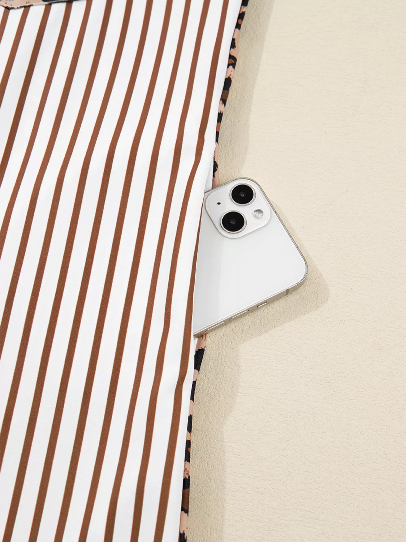 Striped Leopard Print Button Up Shirt Dress Trendsi