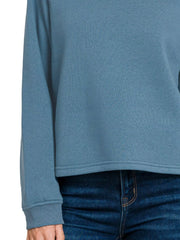 Zenana Fleece Raglan Round-Neck Sweatshirt OutfitFlow