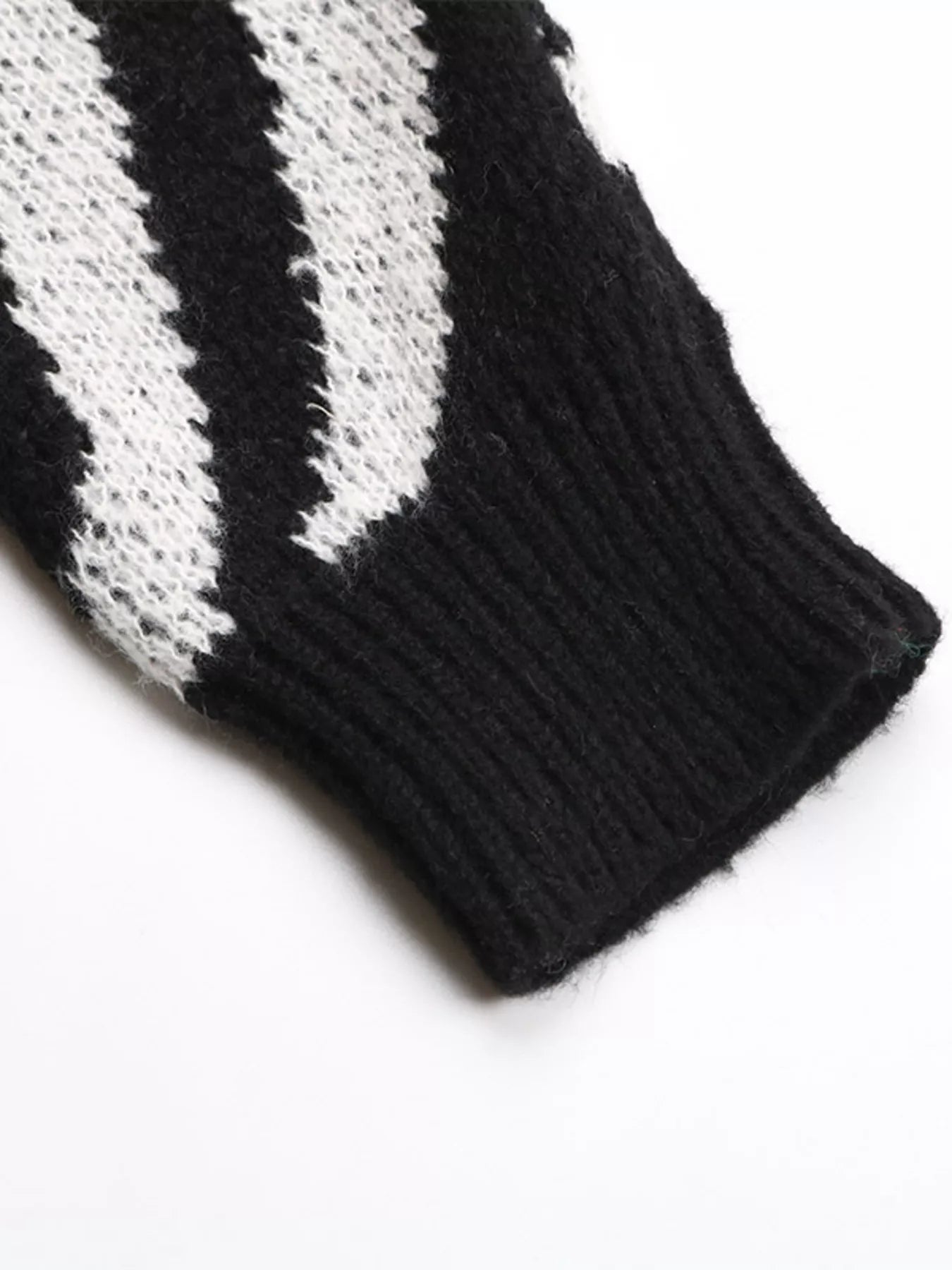 Zebra Print Relaxed Fit Pullover Sweater OutfitFlow