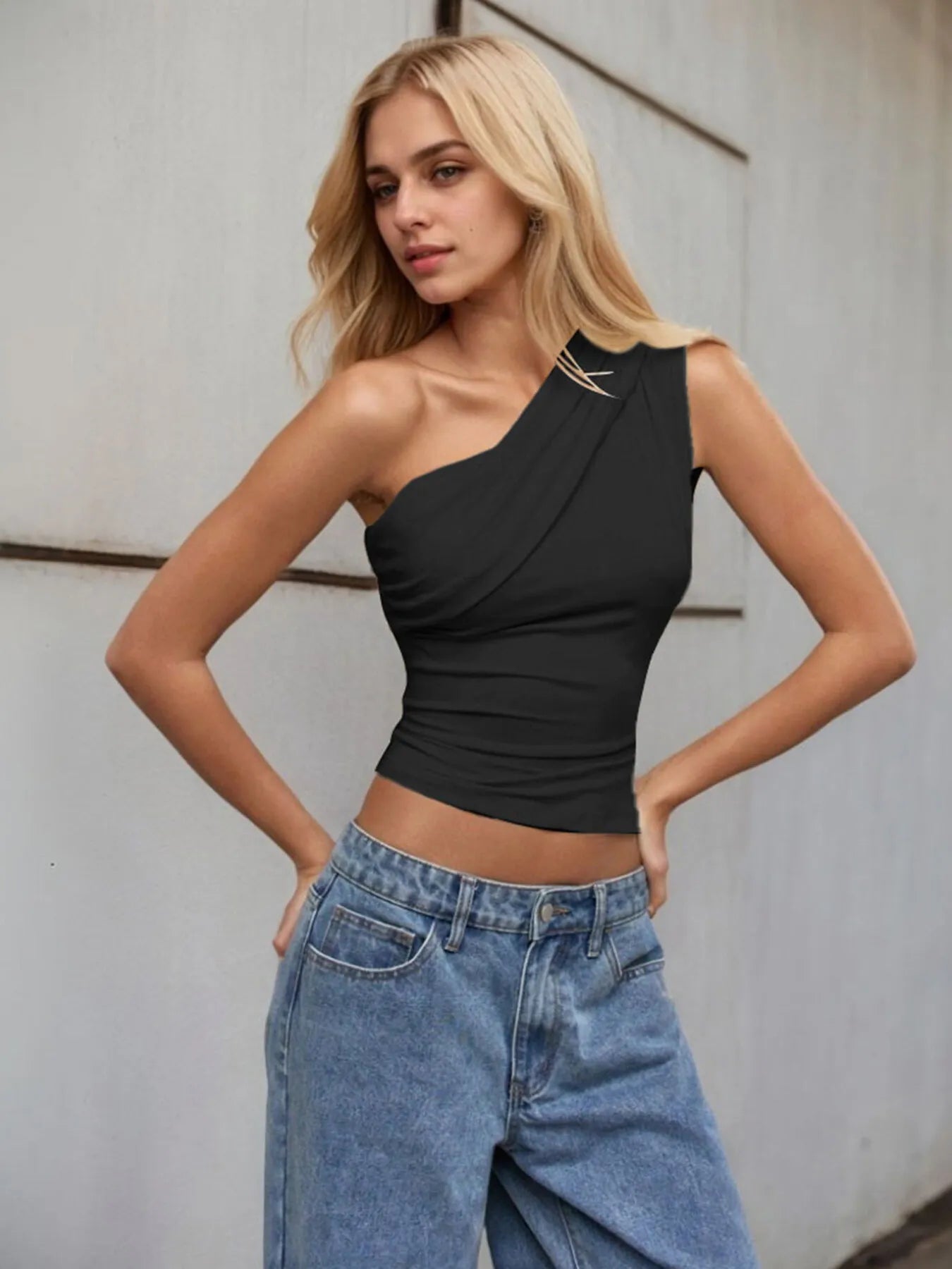 One-Shoulder Tank Top OutfitFlow