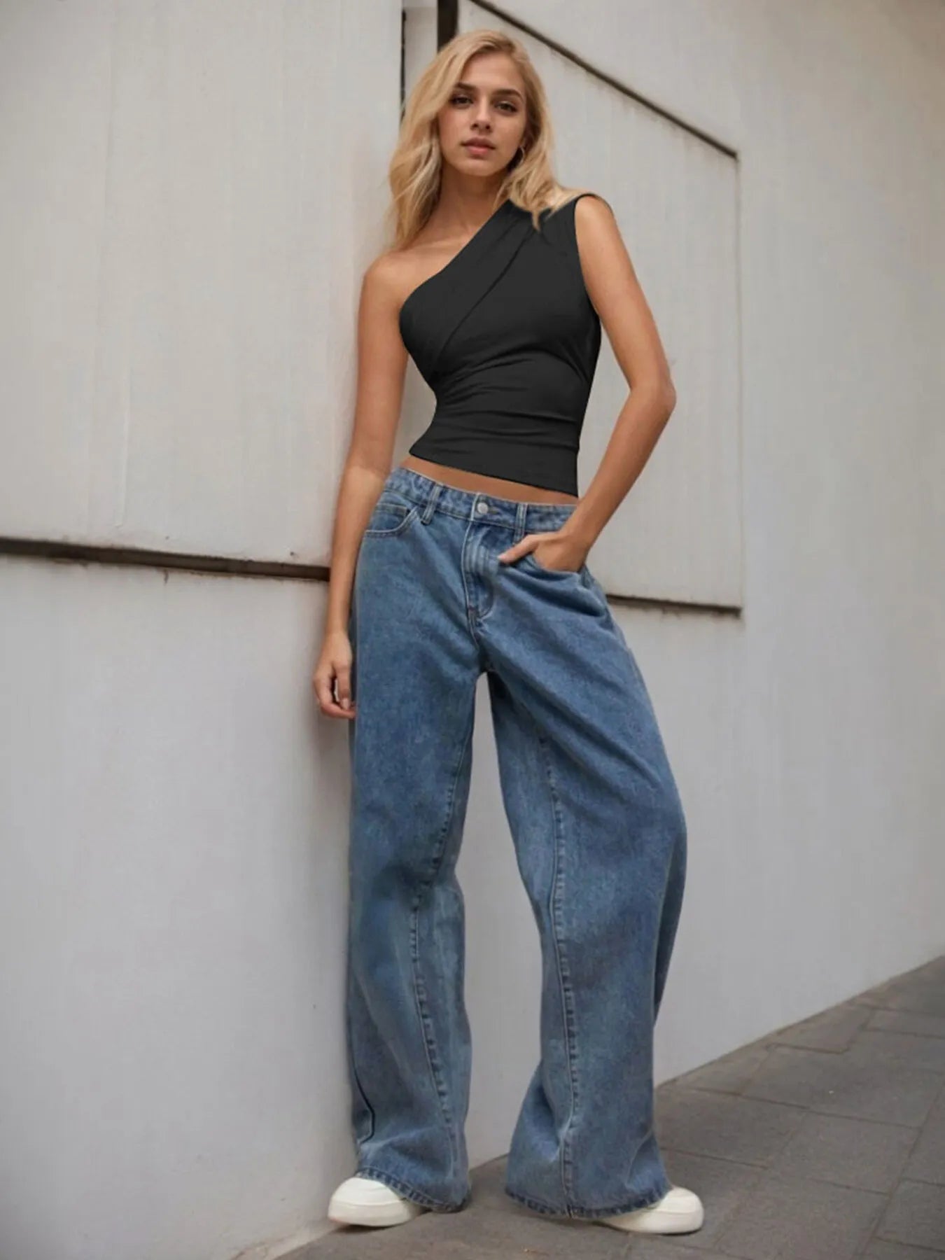 One-Shoulder Tank Top OutfitFlow