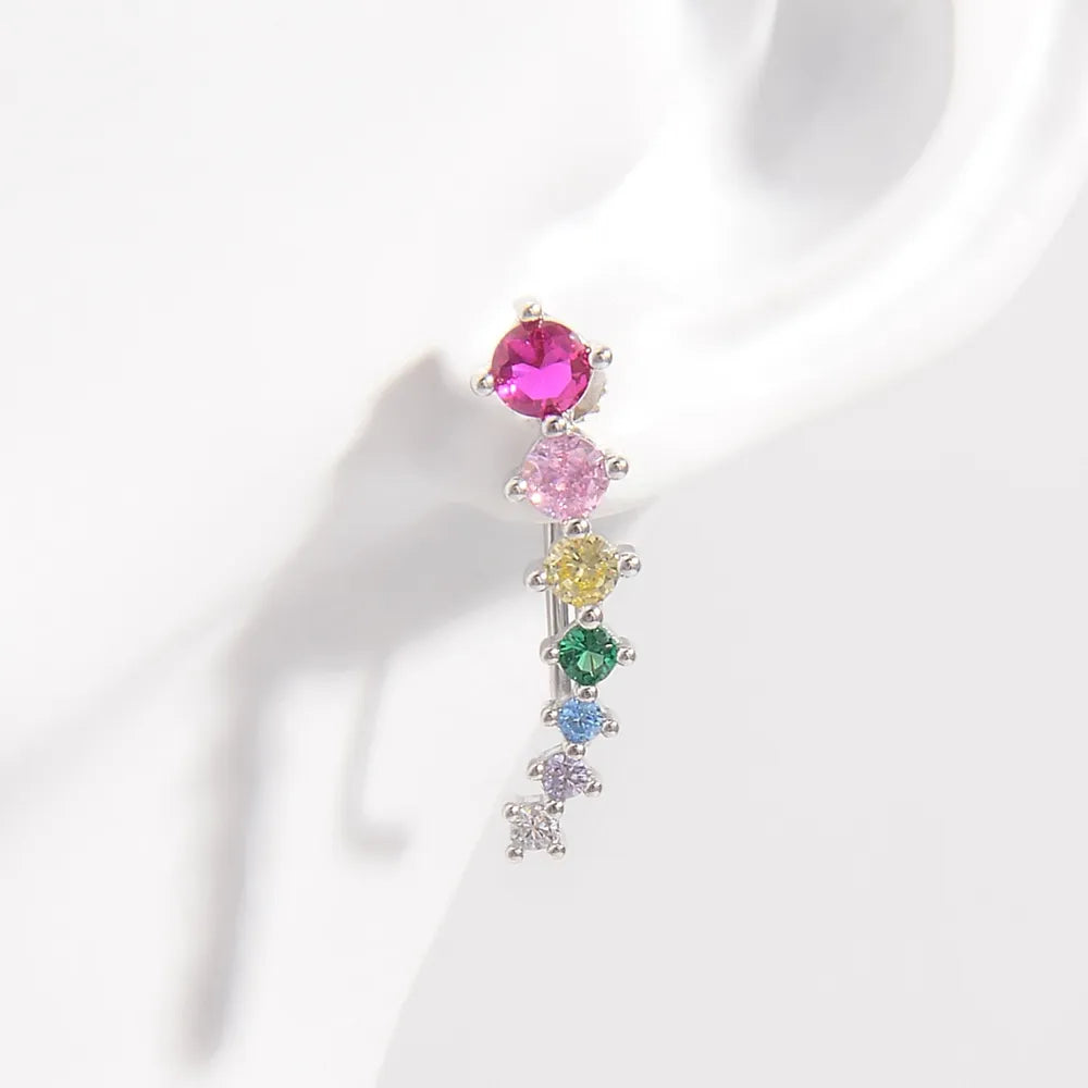 925 Sterling Silver Inlaid Zircon Earrings OutfitFlow