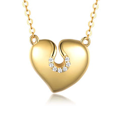 Moissanite 925 Sterling Silver Heart Necklace OutfitFlow