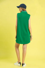 Umgee Frill Contrast Trim Sleeveless Mini Dress OutfitFlow