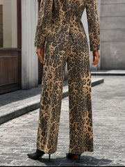 Leopard Wide-Leg Jeans OutfitFlow