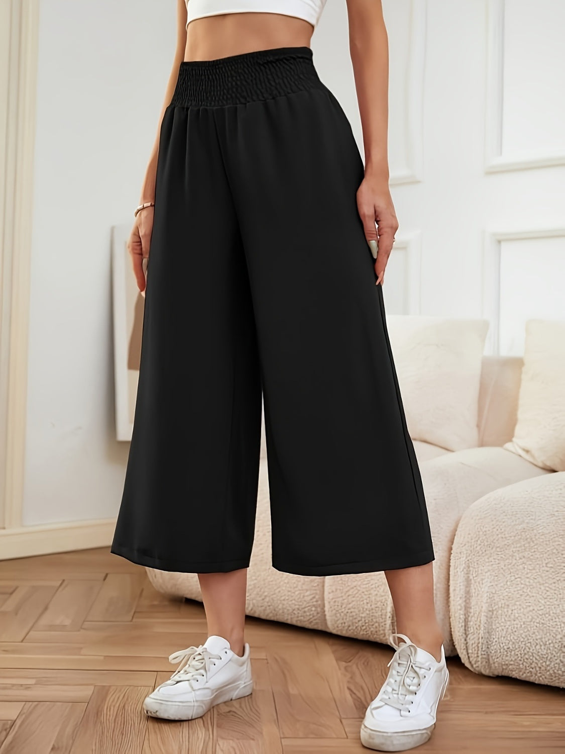 Outfit Flow - Elastic Waist Wide Leg Pants